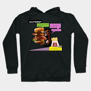 Clint Eatswould Birth of a Superhero Cheeseburger Man Hoodie